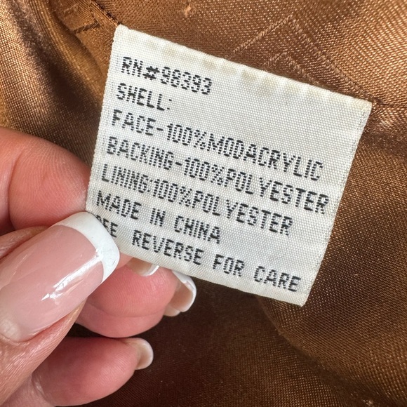 Pamela Mccoy faux fur size Small women's dark brown color coat - Picture 14 of 15